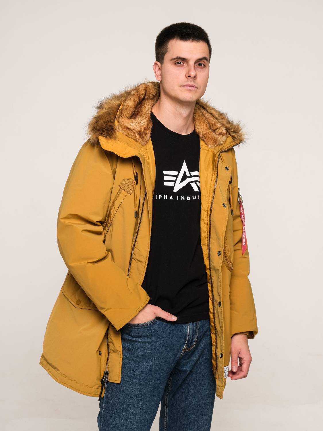 Куртка / Парка теплая пуховая мужская "N-3B Alpine Gen II" (Tumbleweed) Alpha Industries