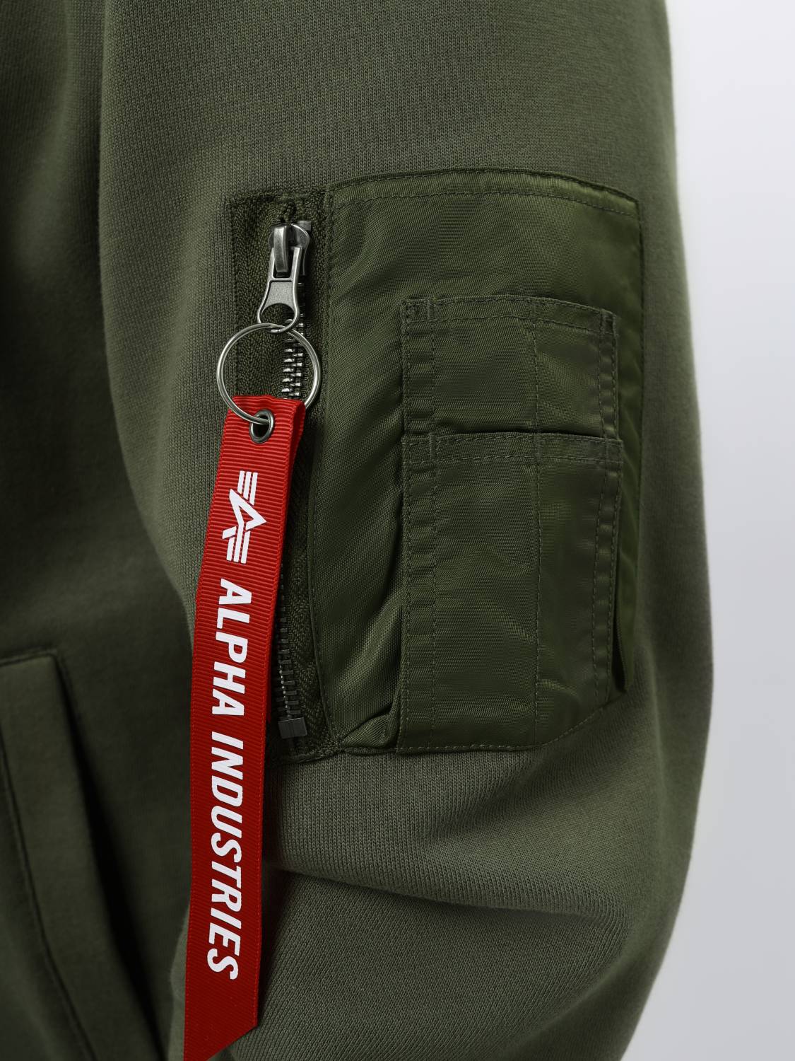 Худи / Толстовка на молнии "Utility Pocket Full Zip Up" (OG-107 Green) Alpha Industries