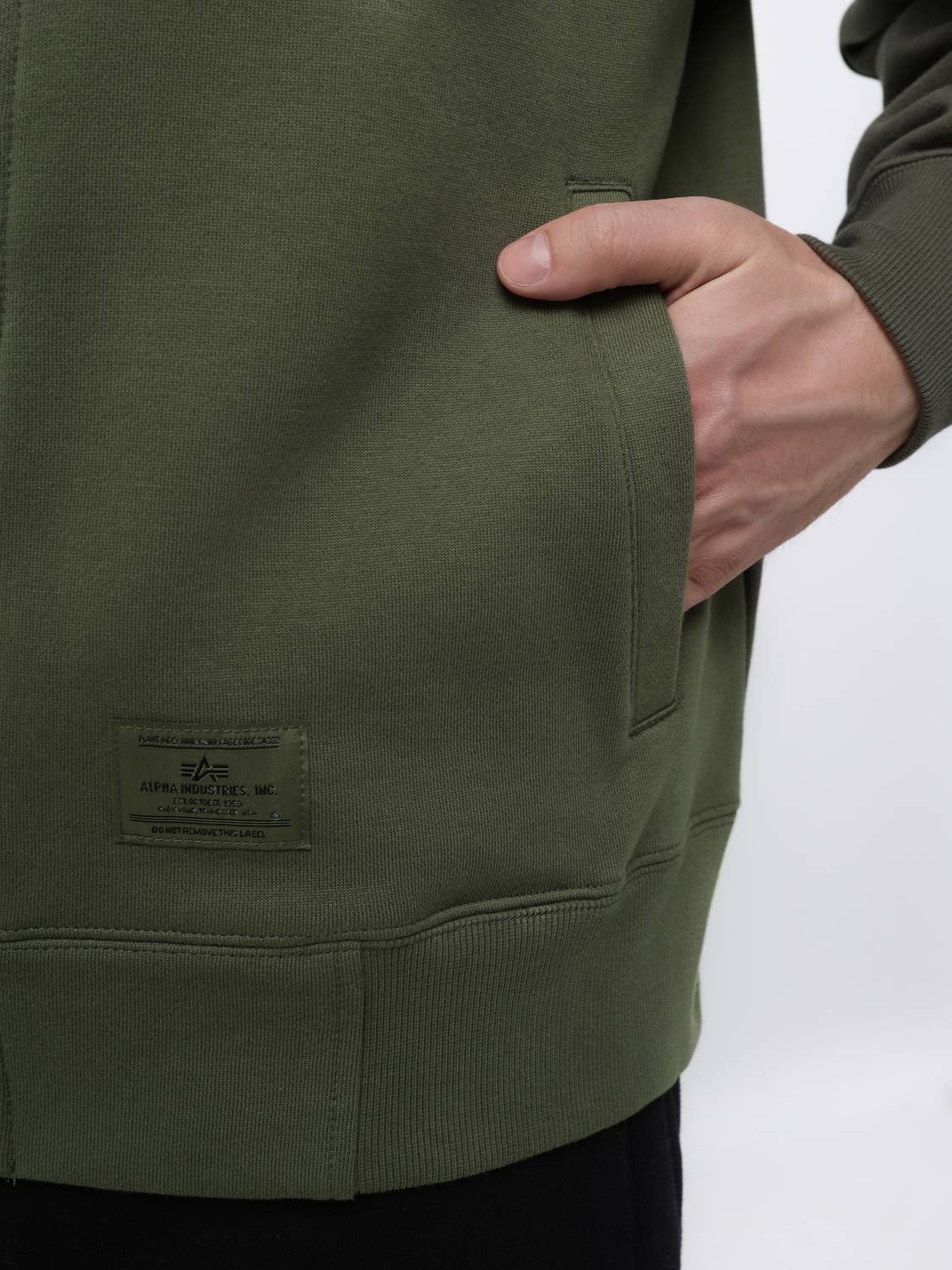 Худи / Толстовка на молнии "Utility Pocket Full Zip Up" (OG-107 Green) Alpha Industries