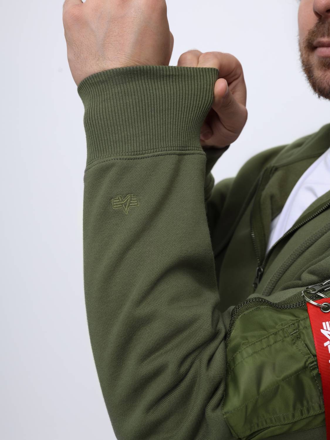 Худи / Толстовка на молнии "Utility Pocket Full Zip Up" (OG-107 Green) Alpha Industries