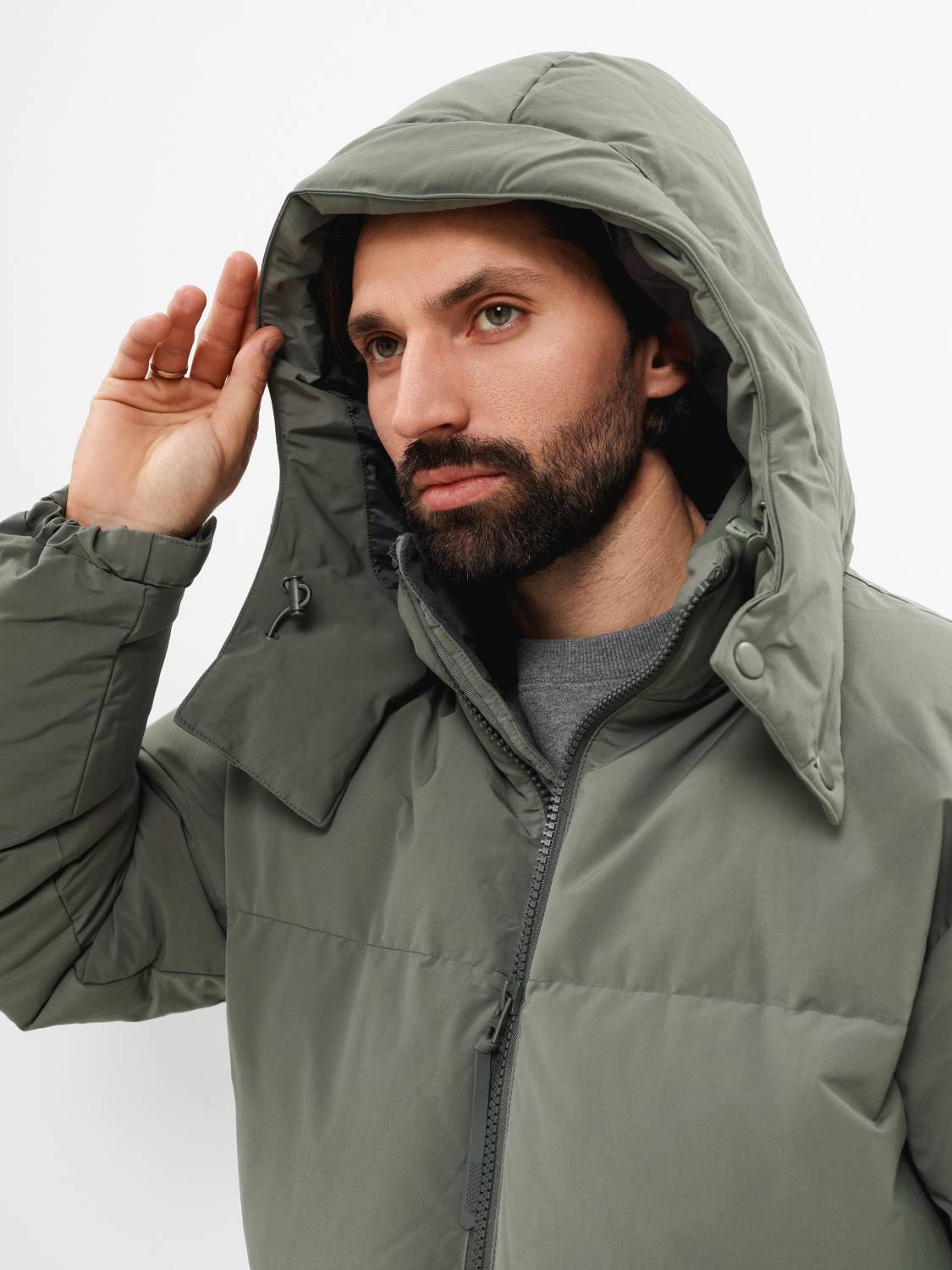 Пуховик / Парка теплая мужская "Puffer Parka" (Field Gray) Alpha Industries