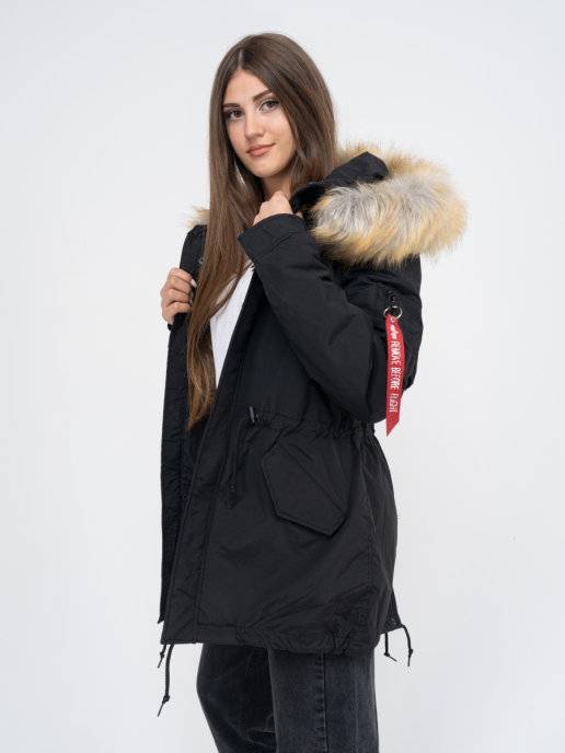 Куртка / Парка утепленная женская "J-4 Impact Fishtail Parka W" (Black) Alpha Industries Куртка / Парка утепленная женская "J-4 Impact Fishtail Parka W" (Black) Alpha Industries