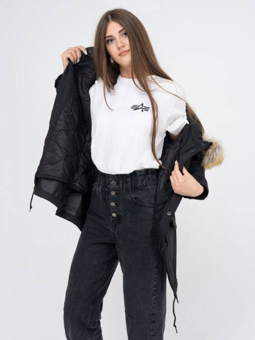 Куртка / Парка утепленная женская "J-4 Impact Fishtail Parka W" (Black) Alpha Industries Куртка / Парка утепленная женская "J-4 Impact Fishtail Parka W" (Black) Alpha Industries