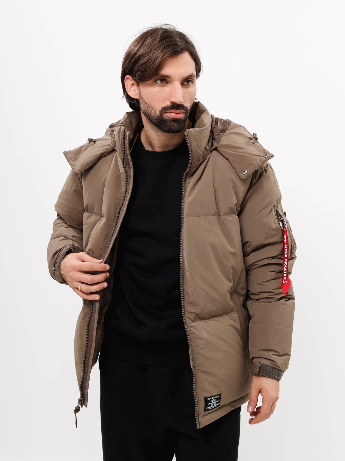 Пуховик / Парка теплая мужская "Puffer Parka" (Coyote Brown) Alpha Industries
