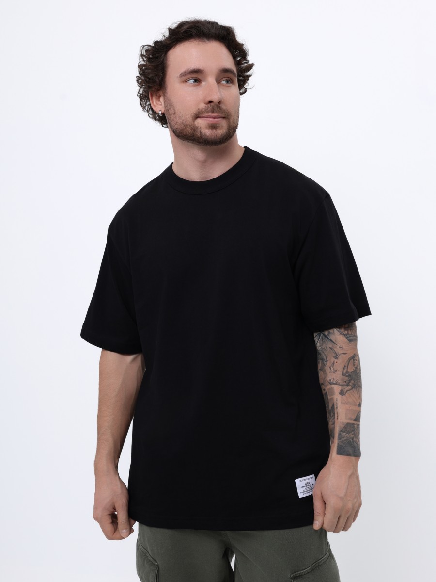 Футболка "SS Relaxed Tee" (Black) Alpha Industries