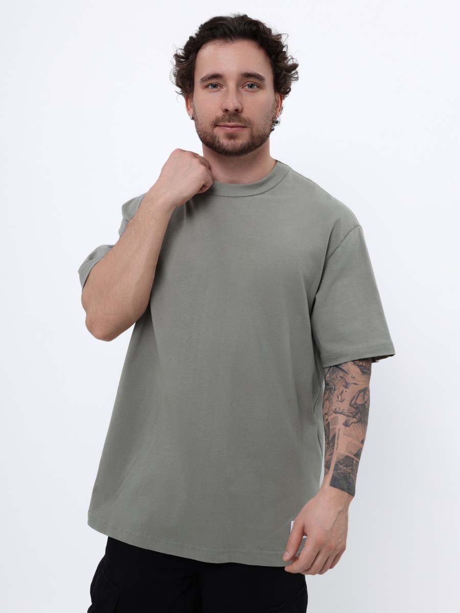 Футболка "SS Relaxed Tee" (Mid Gray) Alpha Industries