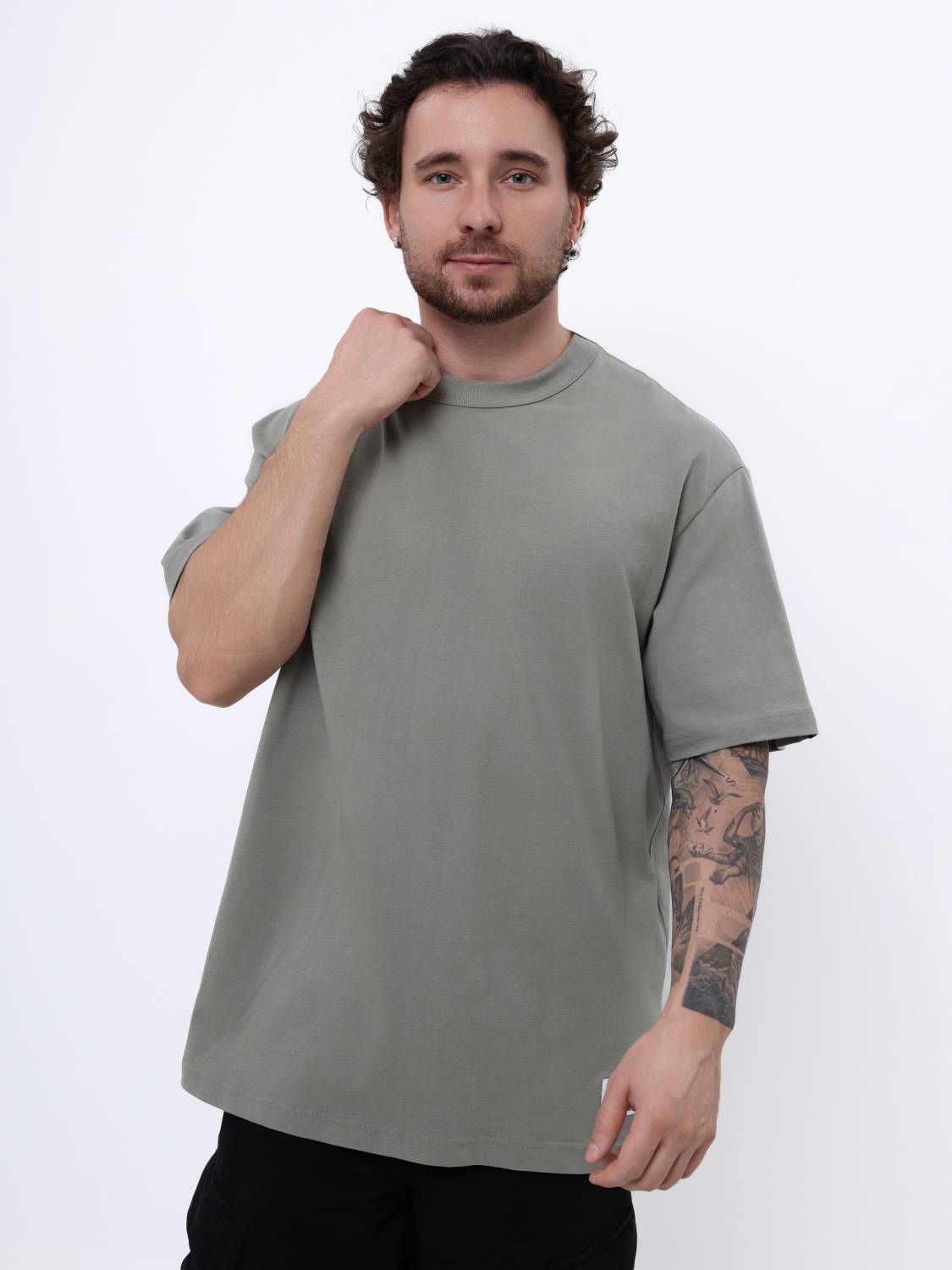 Футболка "SS Relaxed Tee" (Mid Gray) Alpha Industries