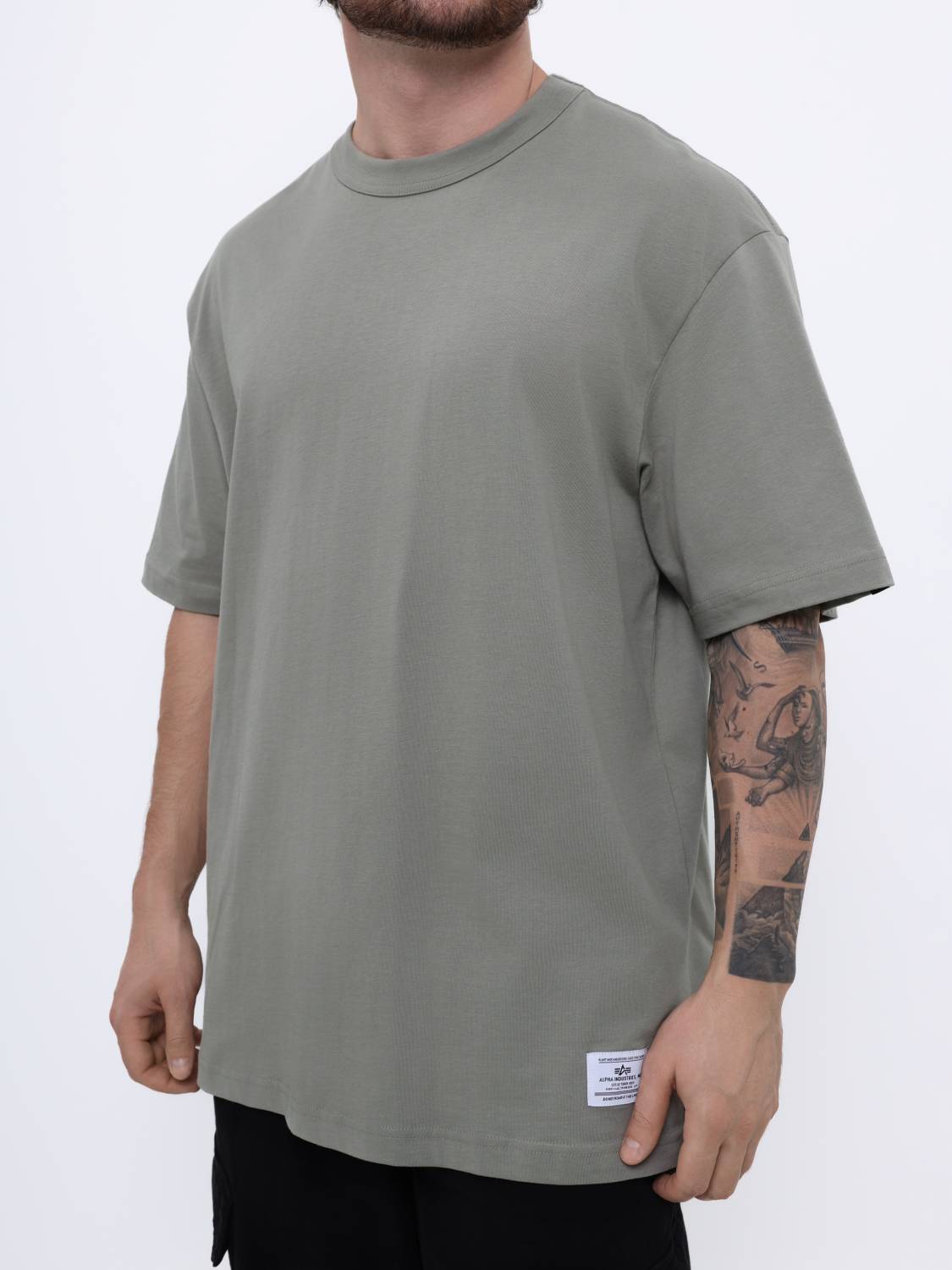 Футболка "SS Relaxed Tee" (Mid Gray) Alpha Industries