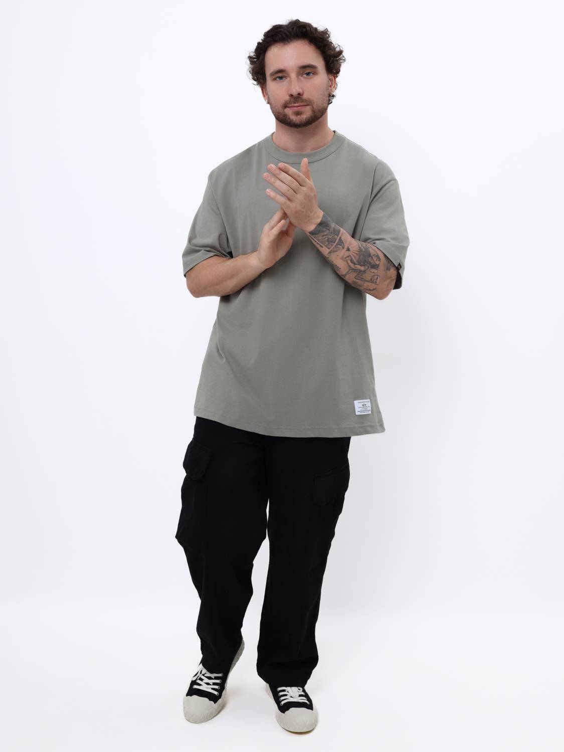 Футболка "SS Relaxed Tee" (Mid Gray) Alpha Industries