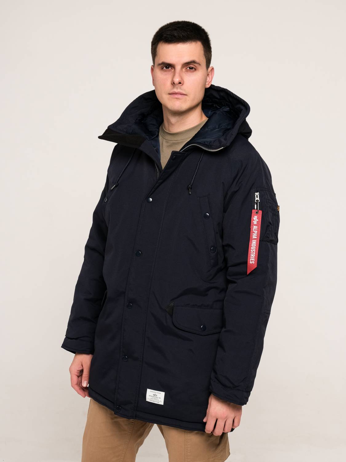 Куртка / Парка теплая мужская "N-3B Altitude MOD" (Replica Blue) Alpha Industries