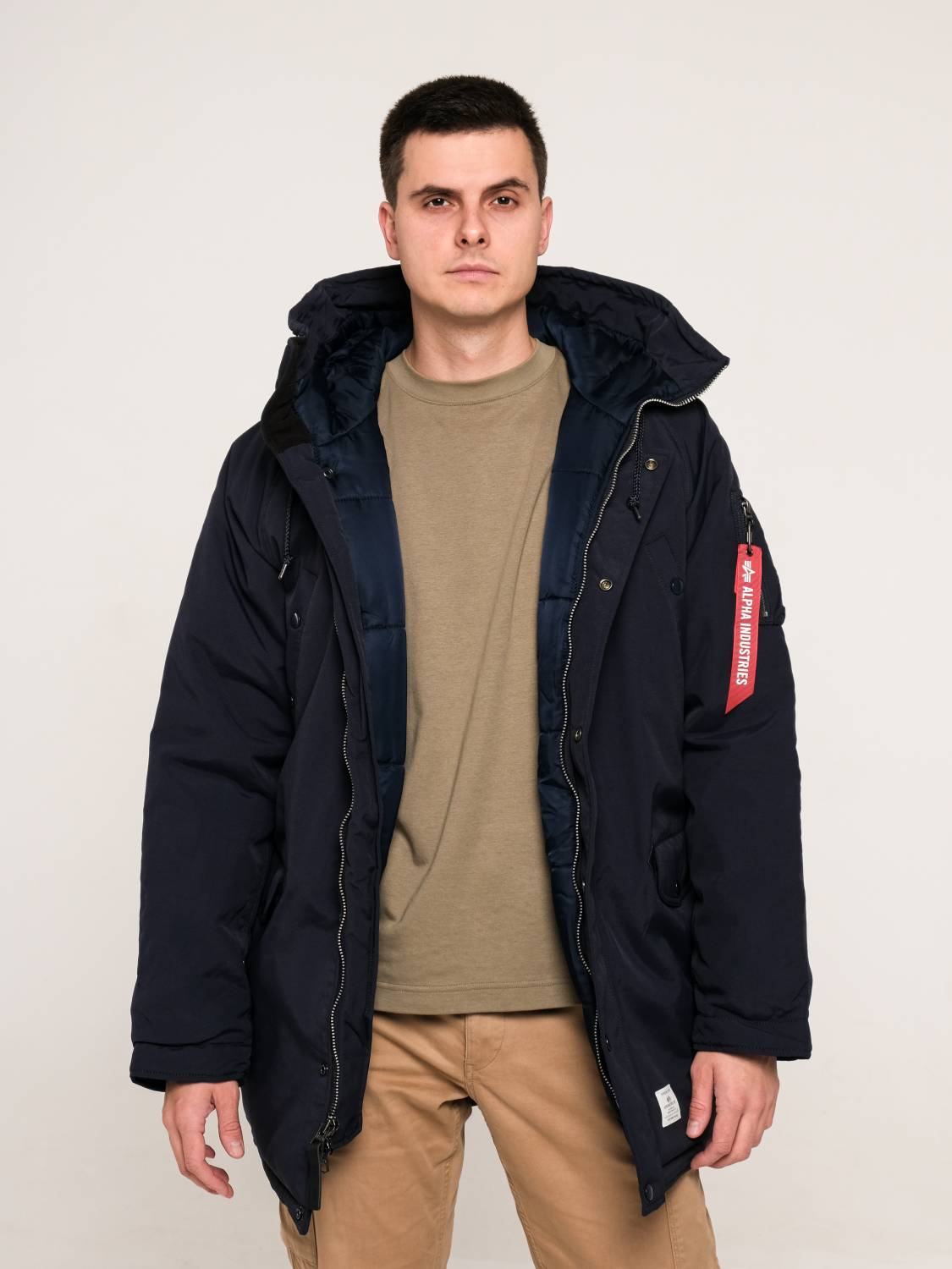 Куртка / Парка теплая мужская "N-3B Altitude MOD" (Replica Blue) Alpha Industries
