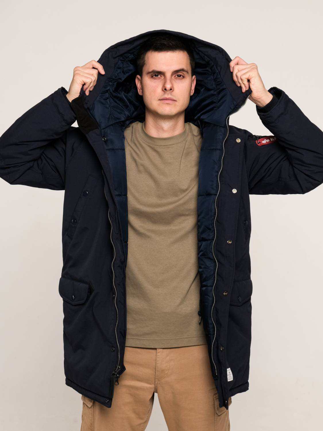 Куртка / Парка теплая мужская "N-3B Altitude MOD" (Replica Blue) Alpha Industries