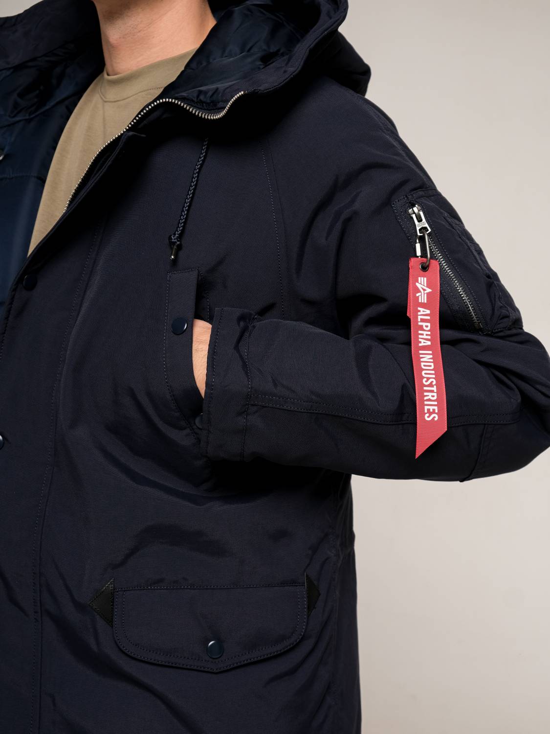 Куртка / Парка теплая мужская "N-3B Altitude MOD" (Replica Blue) Alpha Industries