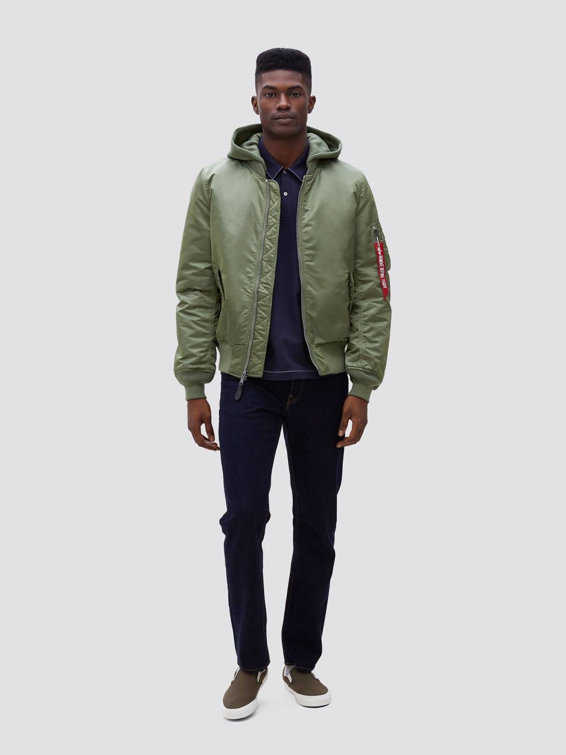 Куртка / Бомбер утепленный мужской ''MA-1 Natus'' (Sage) Alpha Industries