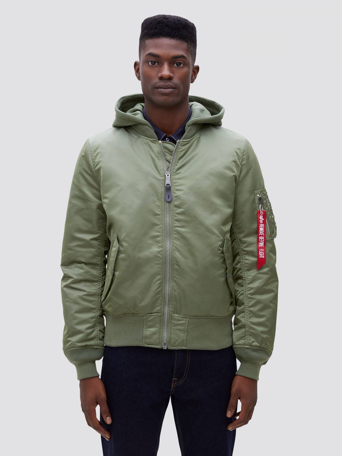 Куртка / Бомбер утепленный мужской ''MA-1 Natus'' (Sage) Alpha Industries