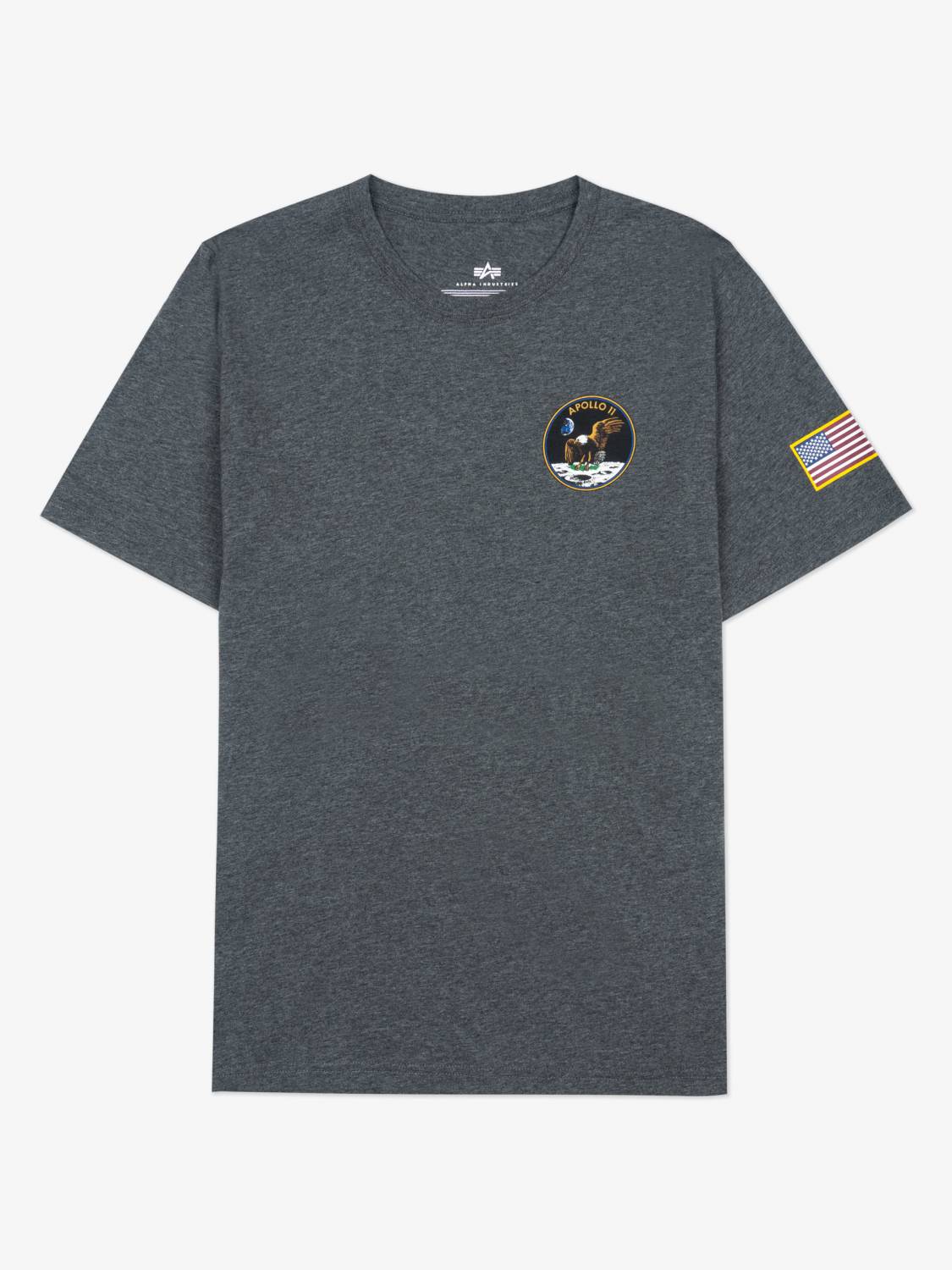 Футболка "Apollo" (Medium Charcoal Heather) Alpha Industries