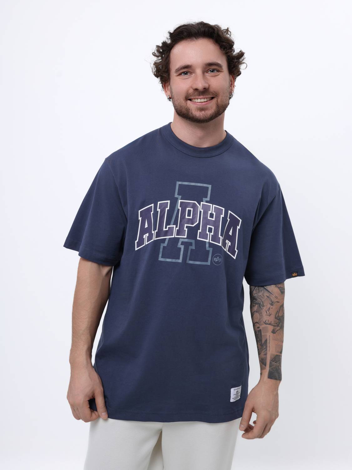 Футболка "Relaxed Collegiate A" (Replica Blue) Alpha Industries