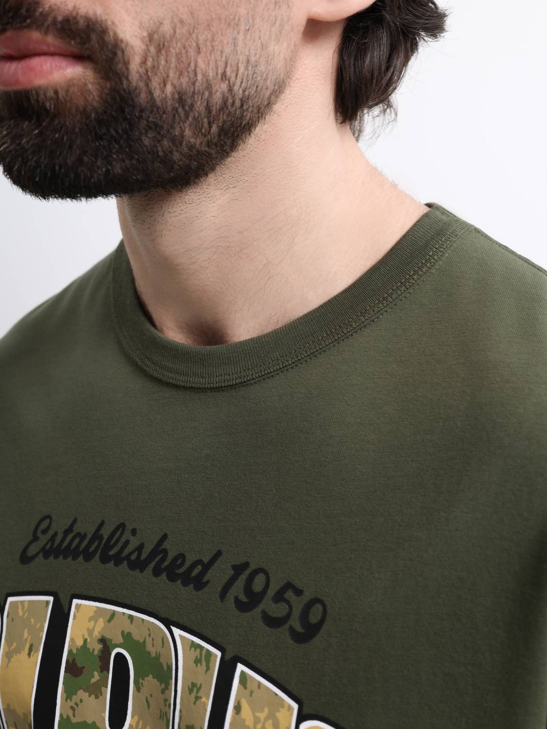 Футболка "Camo Logo" (Olive) Alpha Industries