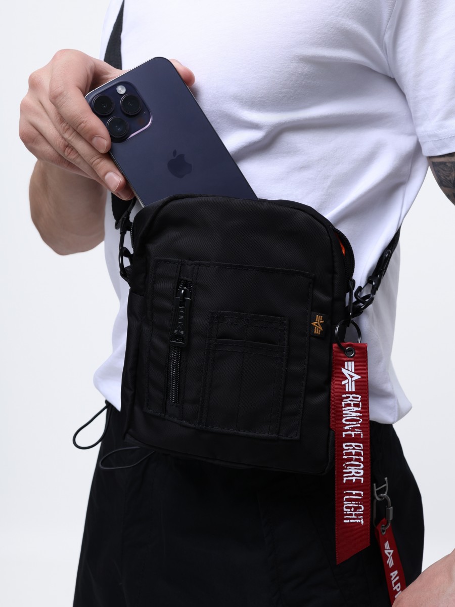 Сумка через плечо "Crew Carry Bag" (Black) Alpha Industries