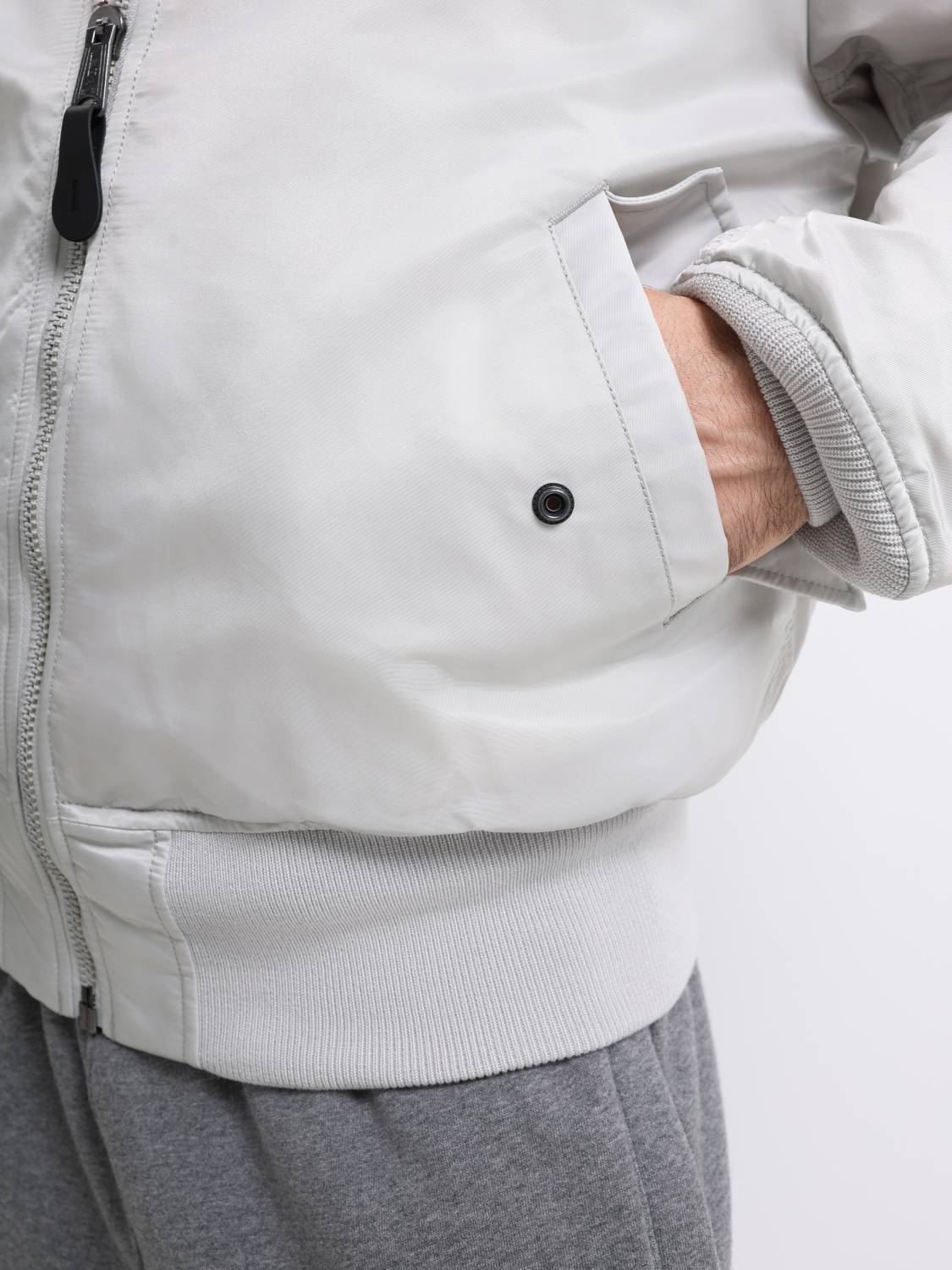 Куртка / Бомбер утепленный мужской ''MA-1'' (Light Gray) Alpha Industries