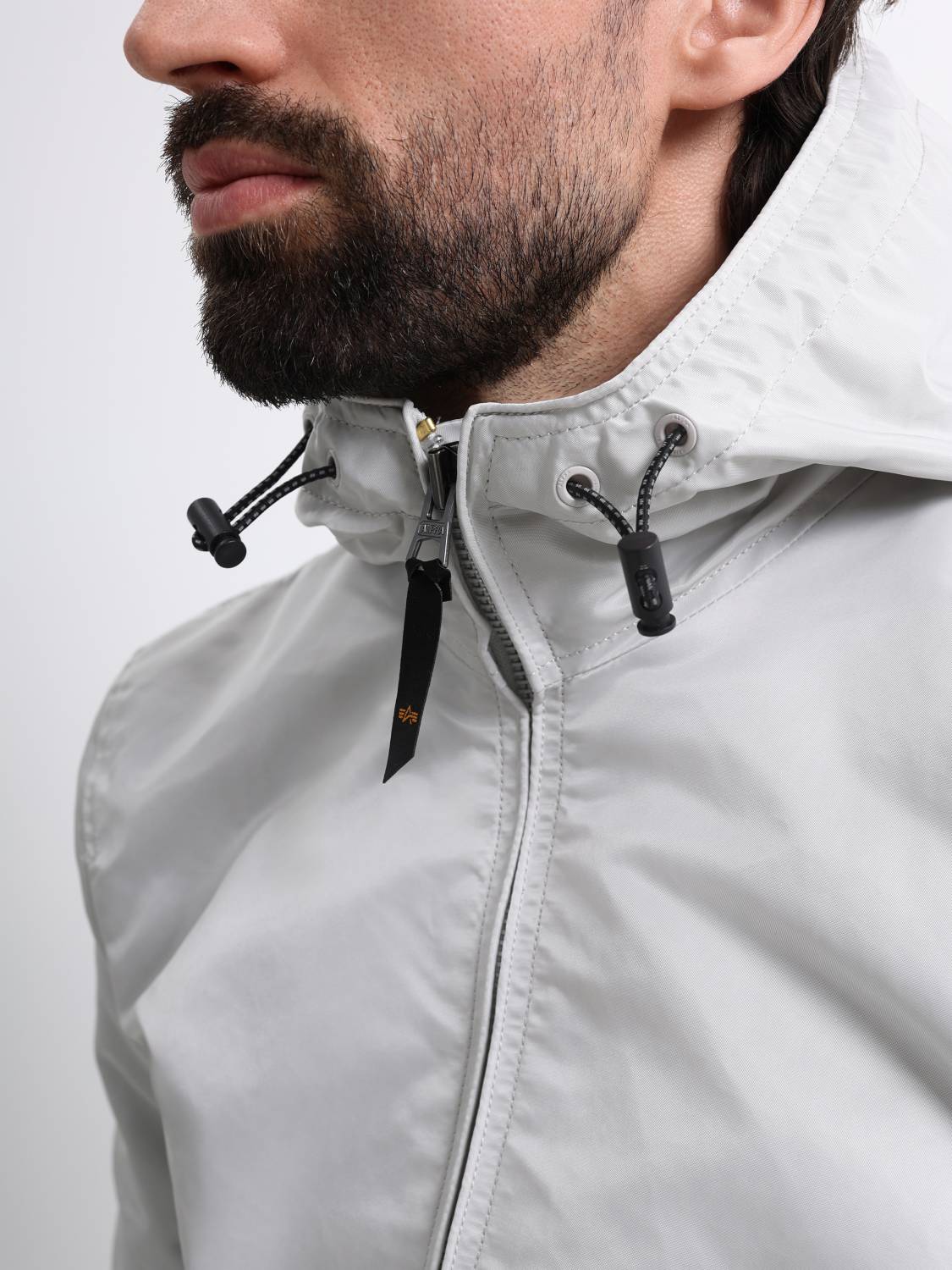 Куртка / Ветровка / Бомбер мужской "L-2B Hooded Gen II" (Light Gray) Alpha Industries