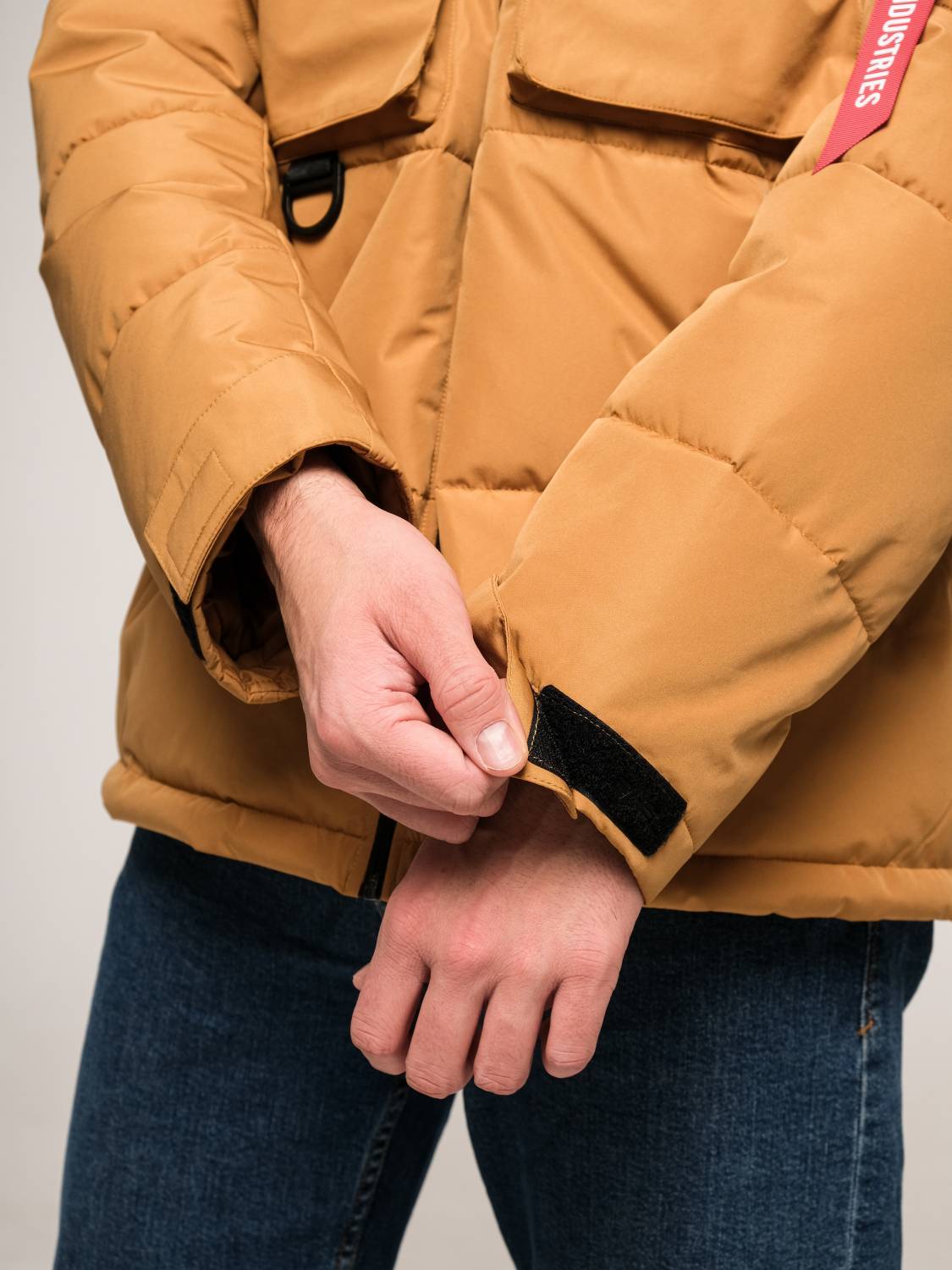 Куртка теплая мужская "Hooded Puffer" (Bronzed Brown) Alpha Industries