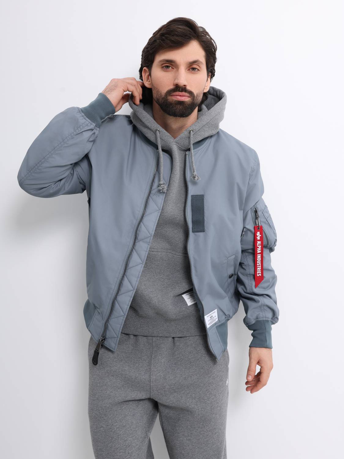 Куртка / Ветровка / Бомбер мужской "L-2B Skymaster Gen II" (Airborne Blue) Alpha Industries