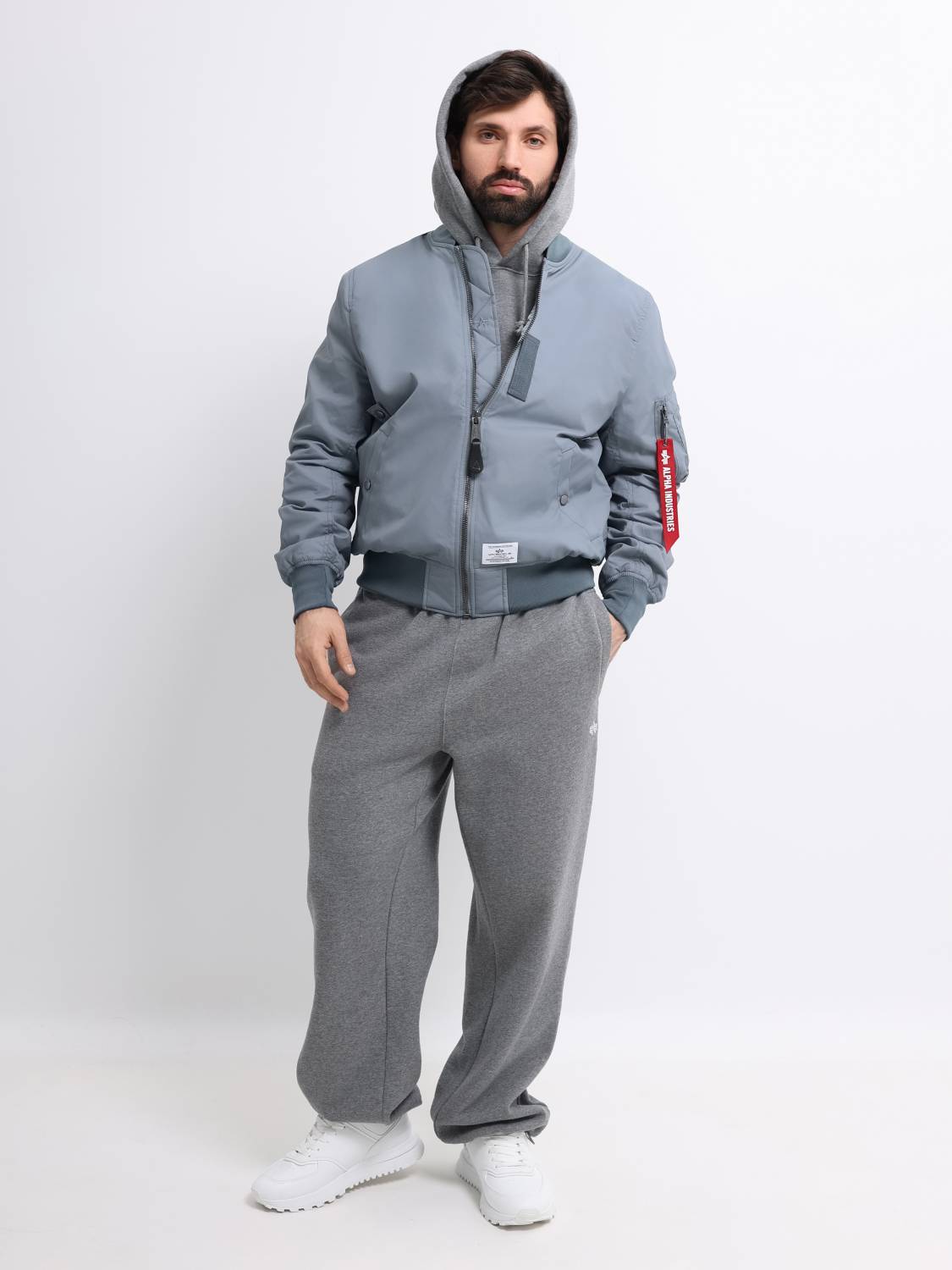 Куртка / Ветровка / Бомбер мужской "L-2B Skymaster Gen II" (Airborne Blue) Alpha Industries