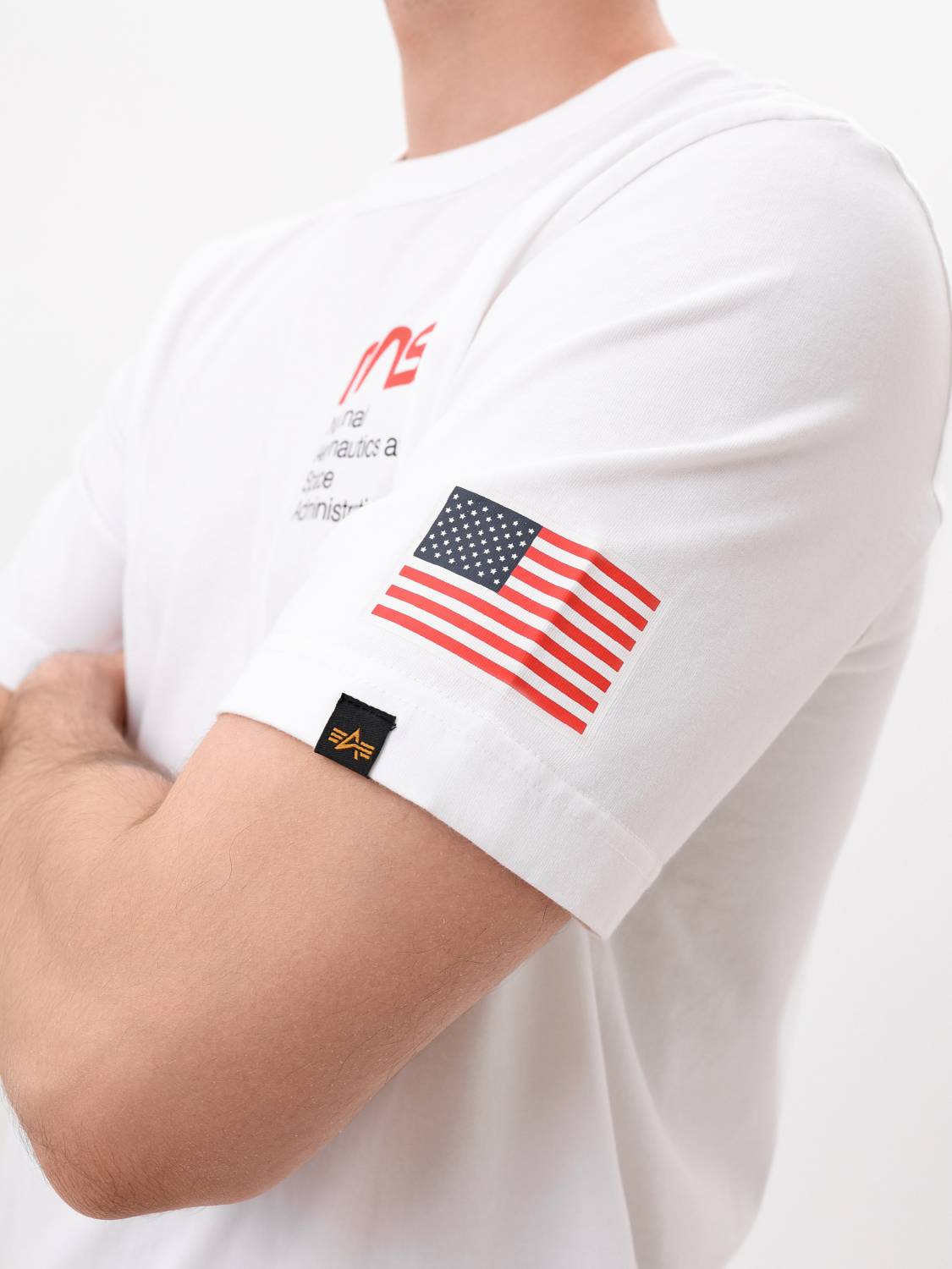 Футболка "NASA Worm Logo" (White) Alpha Industries