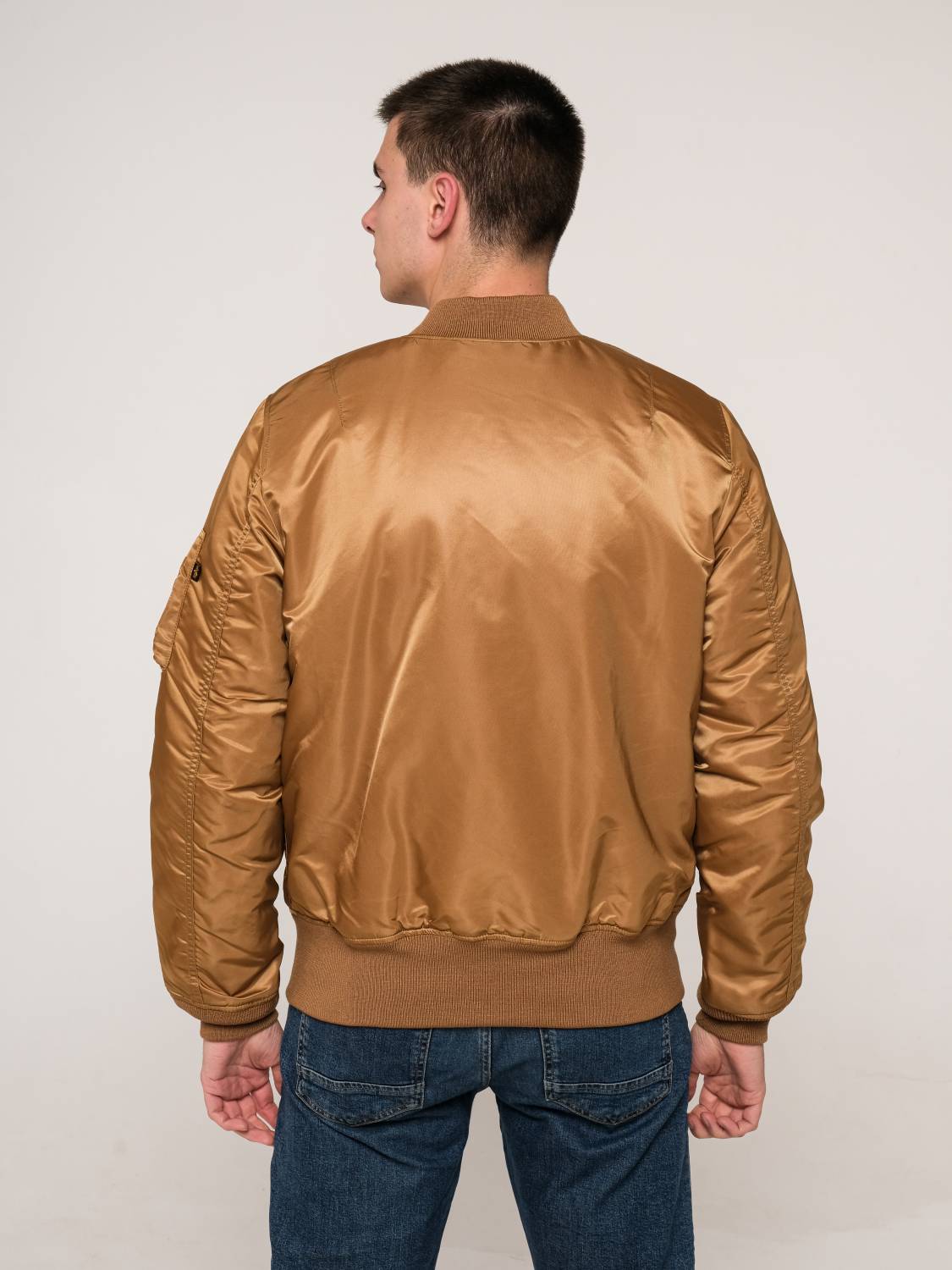 Куртка / Бомбер утепленный мужской ''MA-1 MOD'' (Bronzed Brown) Alpha Industries