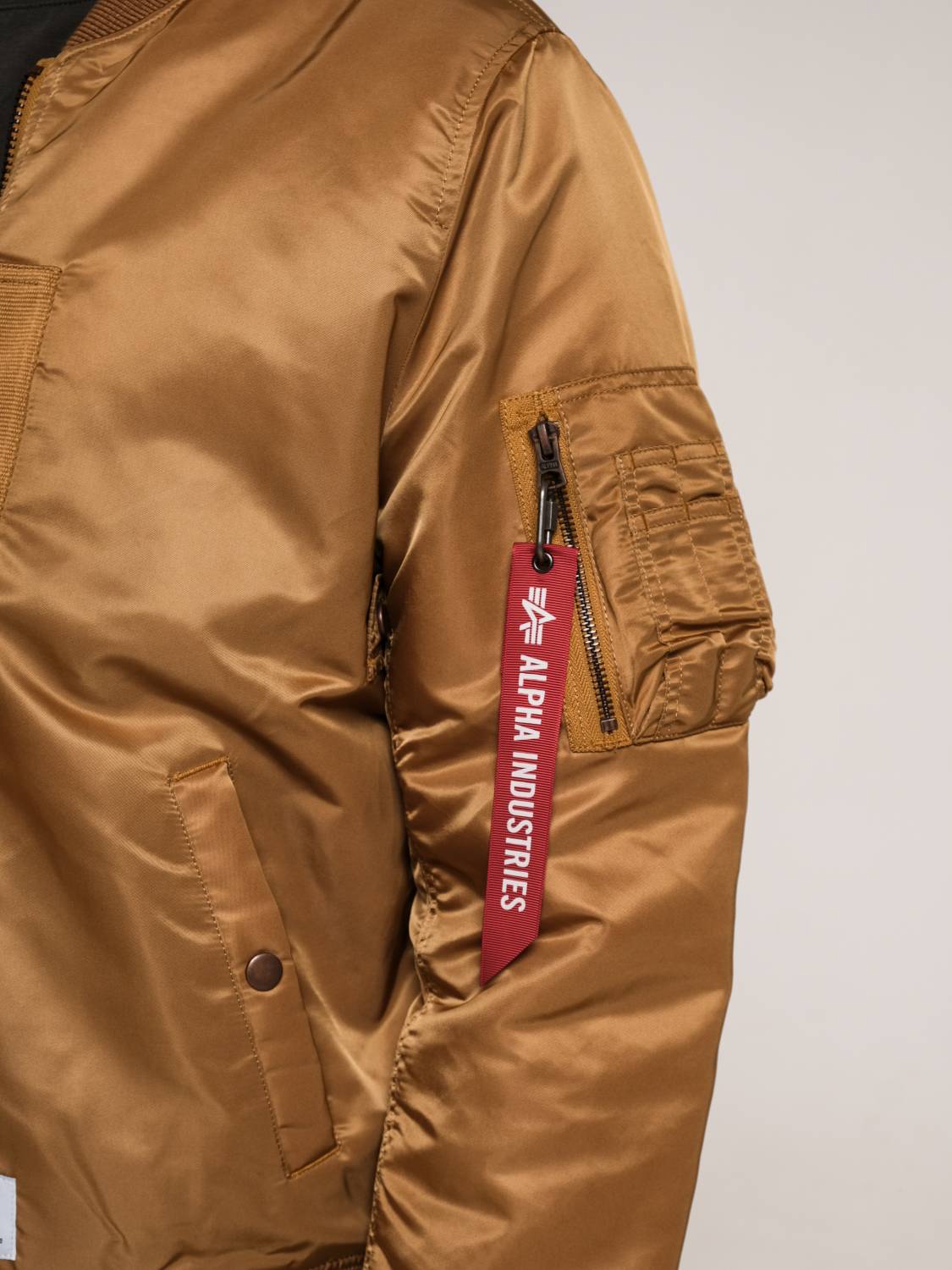 Куртка / Бомбер утепленный мужской ''MA-1 MOD'' (Bronzed Brown) Alpha Industries