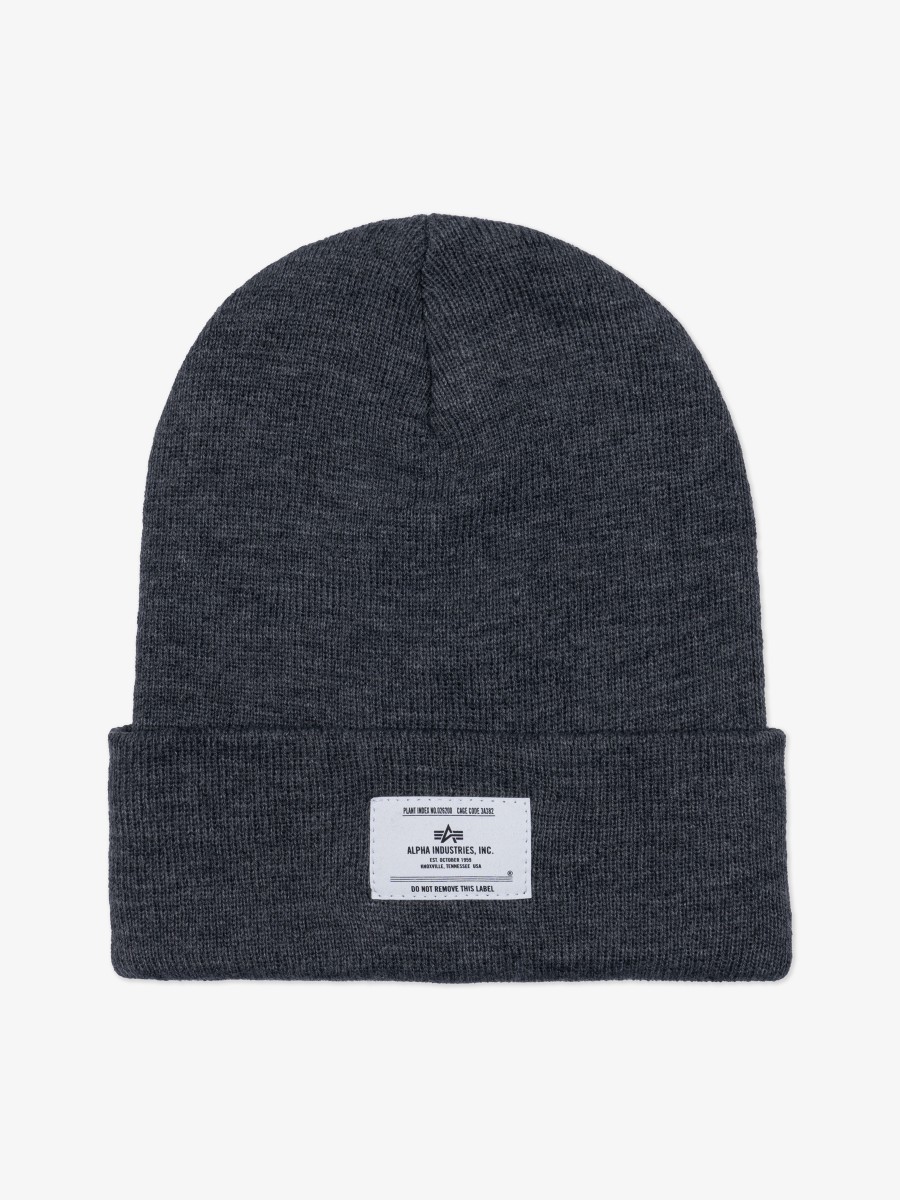 Шапка "Essential Beanie" (Medium Charcoal Heather) Alpha Industries