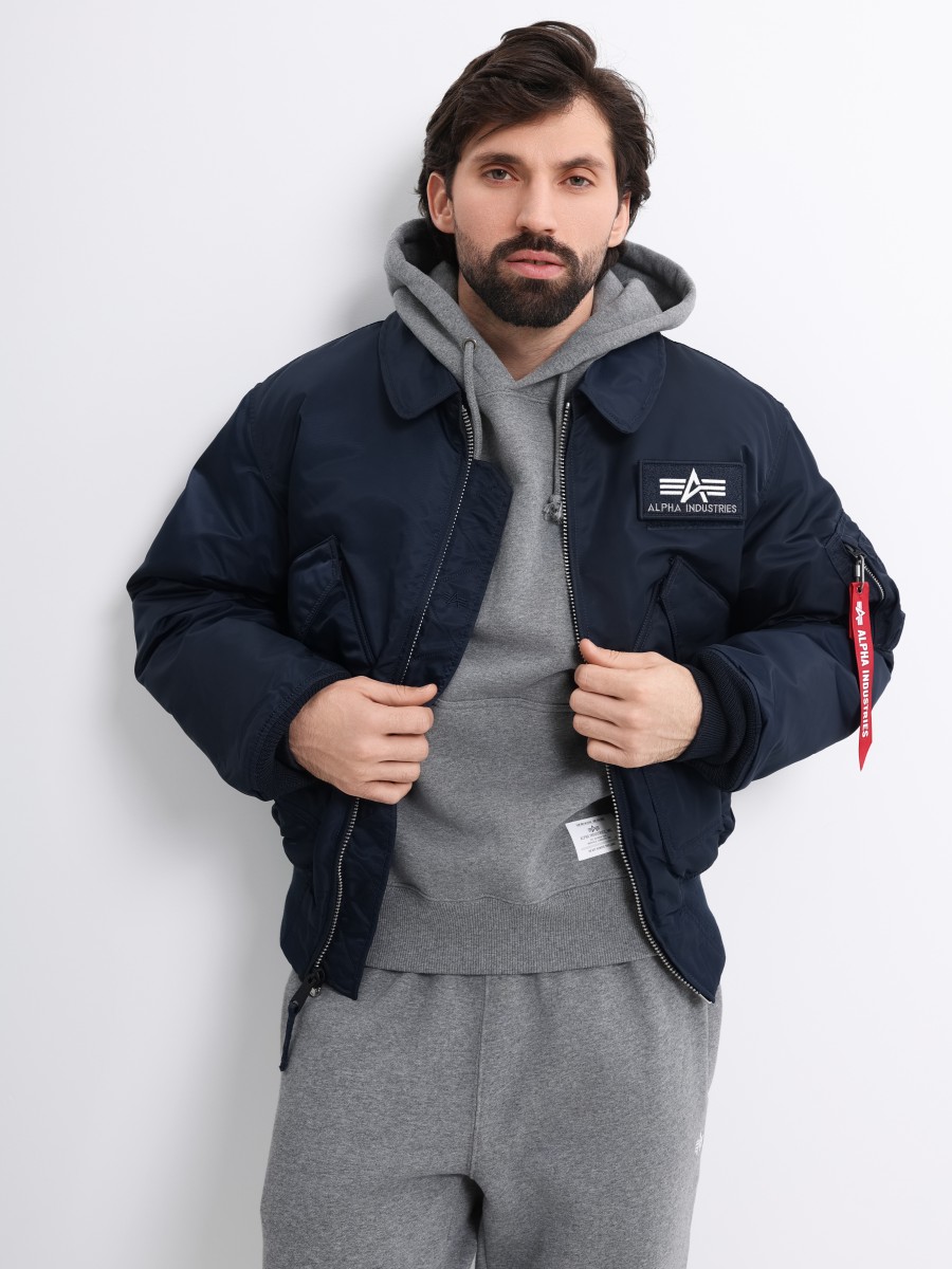 Куртка / Бомбер утепленный мужской "CWU 45/P" (Replica Blue) Alpha Industries 