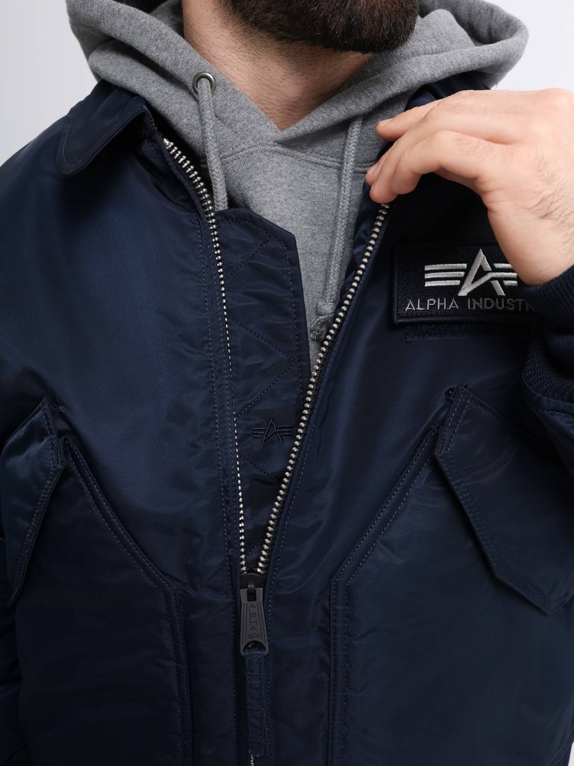 Куртка / Бомбер утепленный мужской "CWU 45/P" (Replica Blue) Alpha Industries 