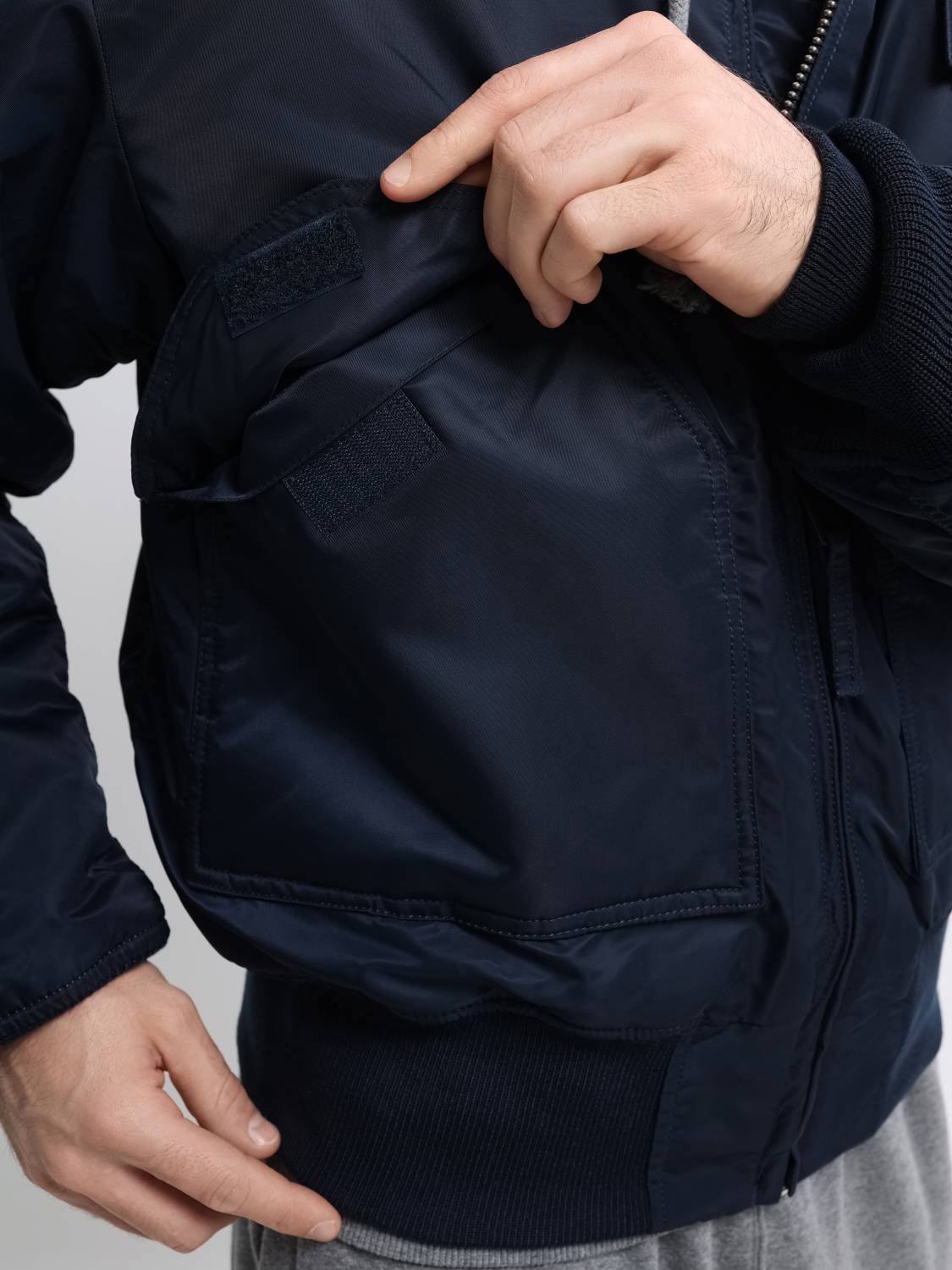 Куртка / Бомбер утепленный мужской "CWU 45/P" (Replica Blue) Alpha Industries 