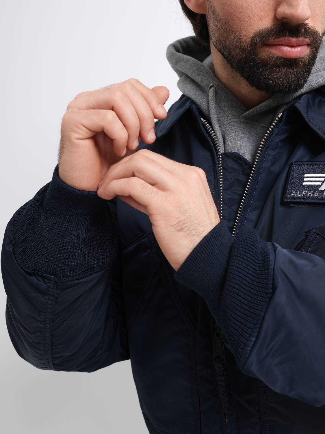 Куртка / Бомбер утепленный мужской "CWU 45/P" (Replica Blue) Alpha Industries 
