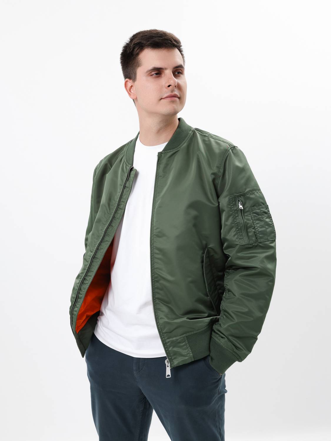 Куртка / Бомбер утепленный мужской ''Welder MA-1'' (Light Olive) Vintage Industries