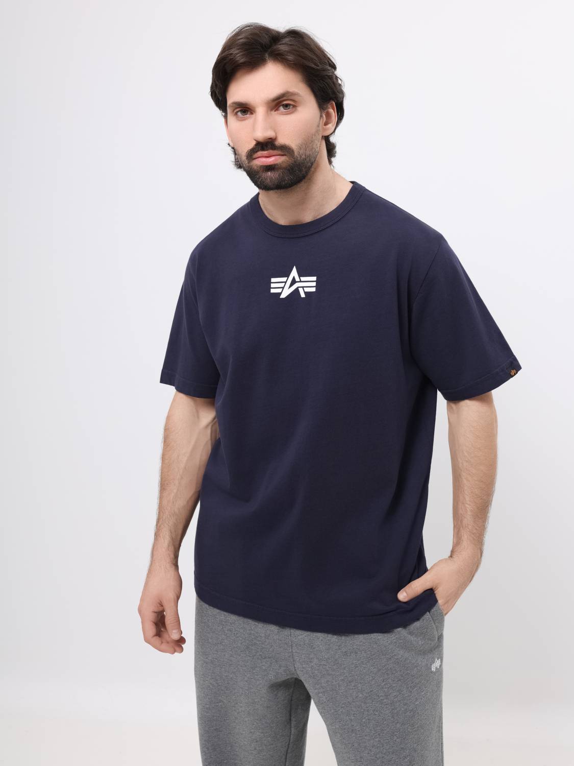Футболка "Born Of Purpose" (Replica Blue) Alpha Industries