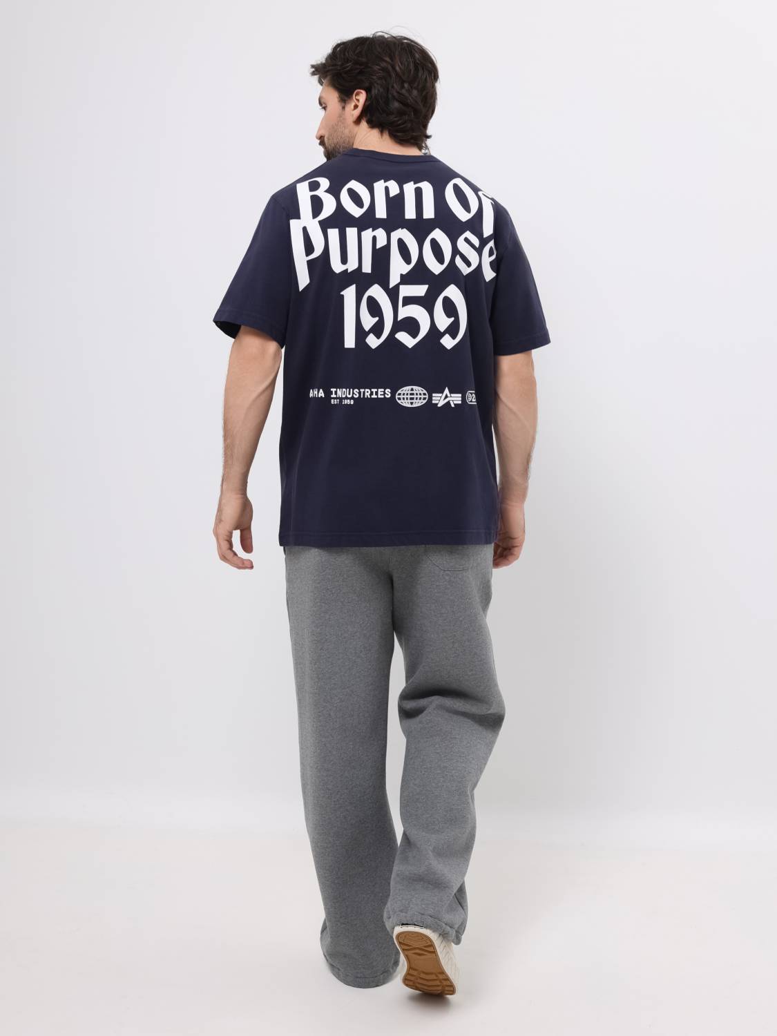 Футболка "Born Of Purpose" (Replica Blue) Alpha Industries