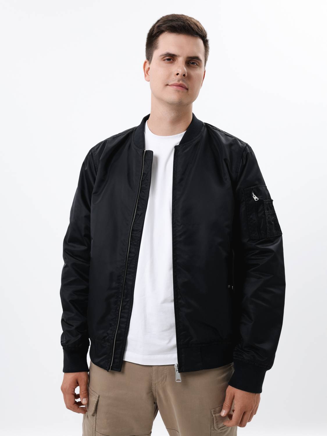 Куртка / Бомбер утепленный мужской ''Welder MA-1'' (Black) Vintage Industries