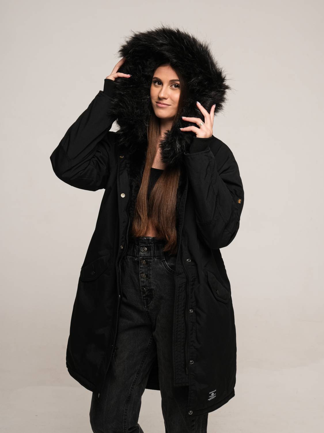 Куртка / Парка теплая женская "Elyse Gen II" (Black) Alpha Industries