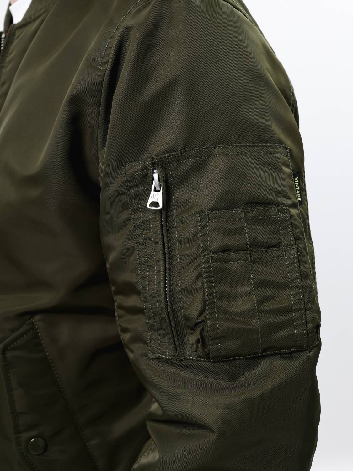 Куртка / Бомбер утепленный мужской ''Welder MA-1'' (Olive Drab) Vintage Industries