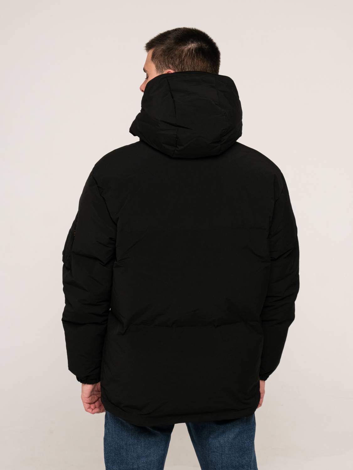 Пуховик / Парка теплая мужская "Puffer Parka" (Black) Alpha Industries
