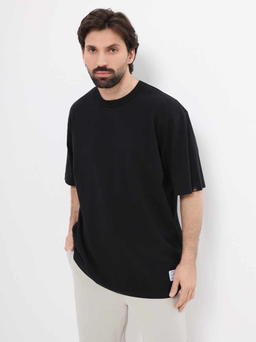 Футболка "Essential Relaxed Tee" (Black) Alpha Industries
