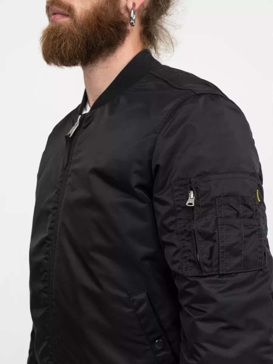 Куртка / Бомбер утепленный мужской ''Westford MA-1'' (Black) Vintage Industries