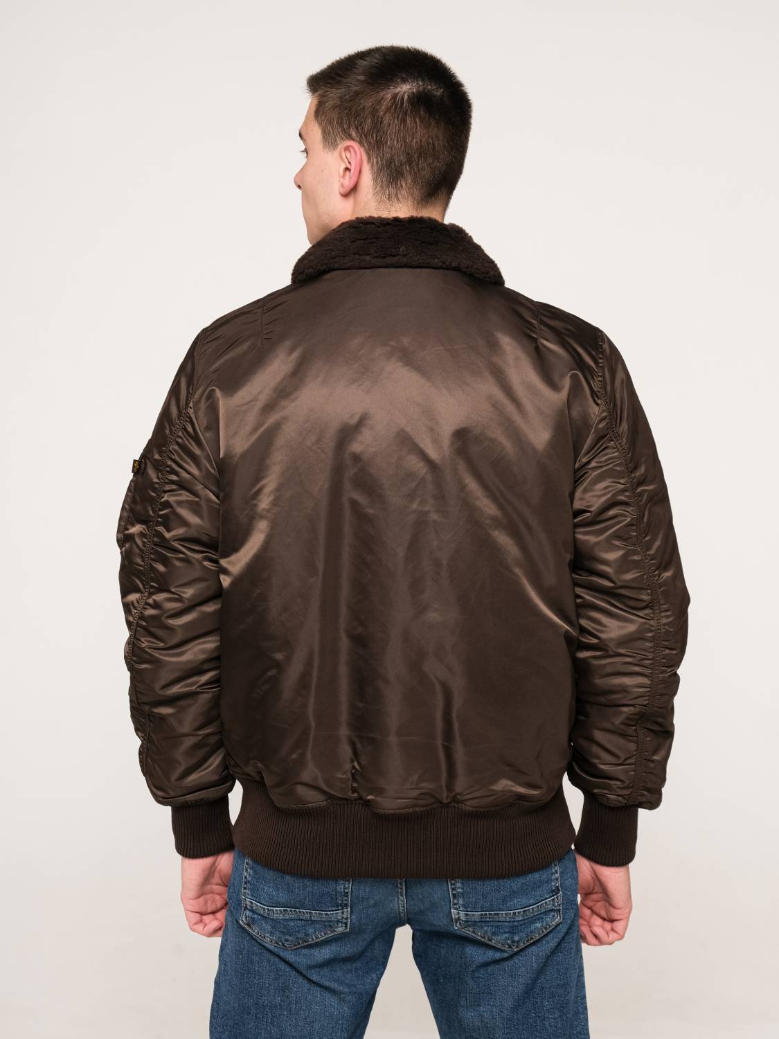 Куртка / Бомбер утепленный мужской ''B-15 MOD'' (Chocolate) Alpha Industries