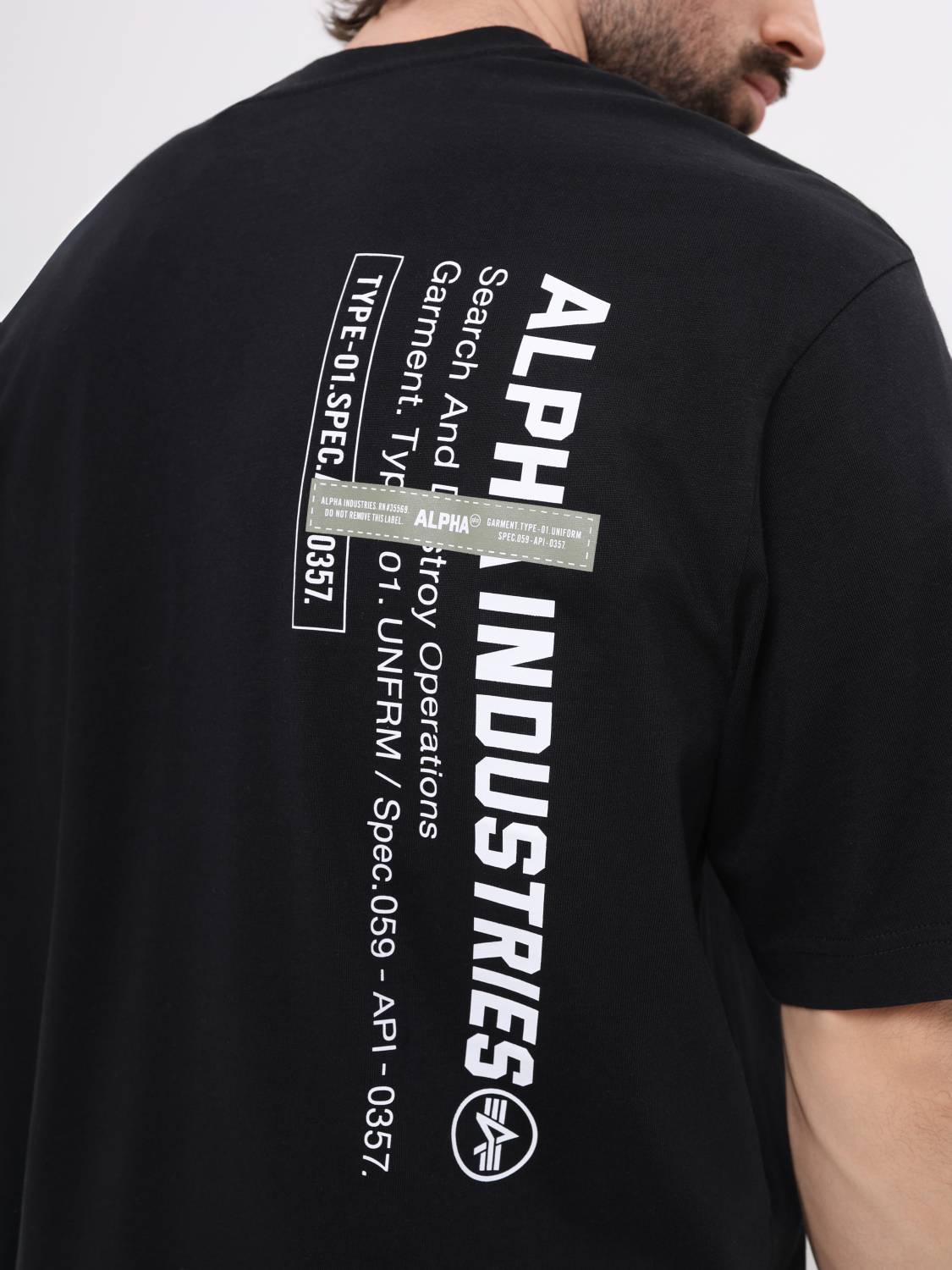 Футболка "Garment Type" (Black) Alpha Industries