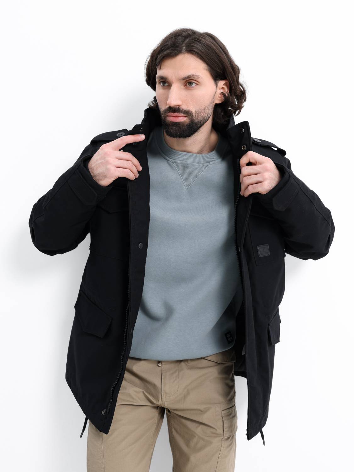 Куртка утепленная мужская "Brent" (Black) Vintage Industries