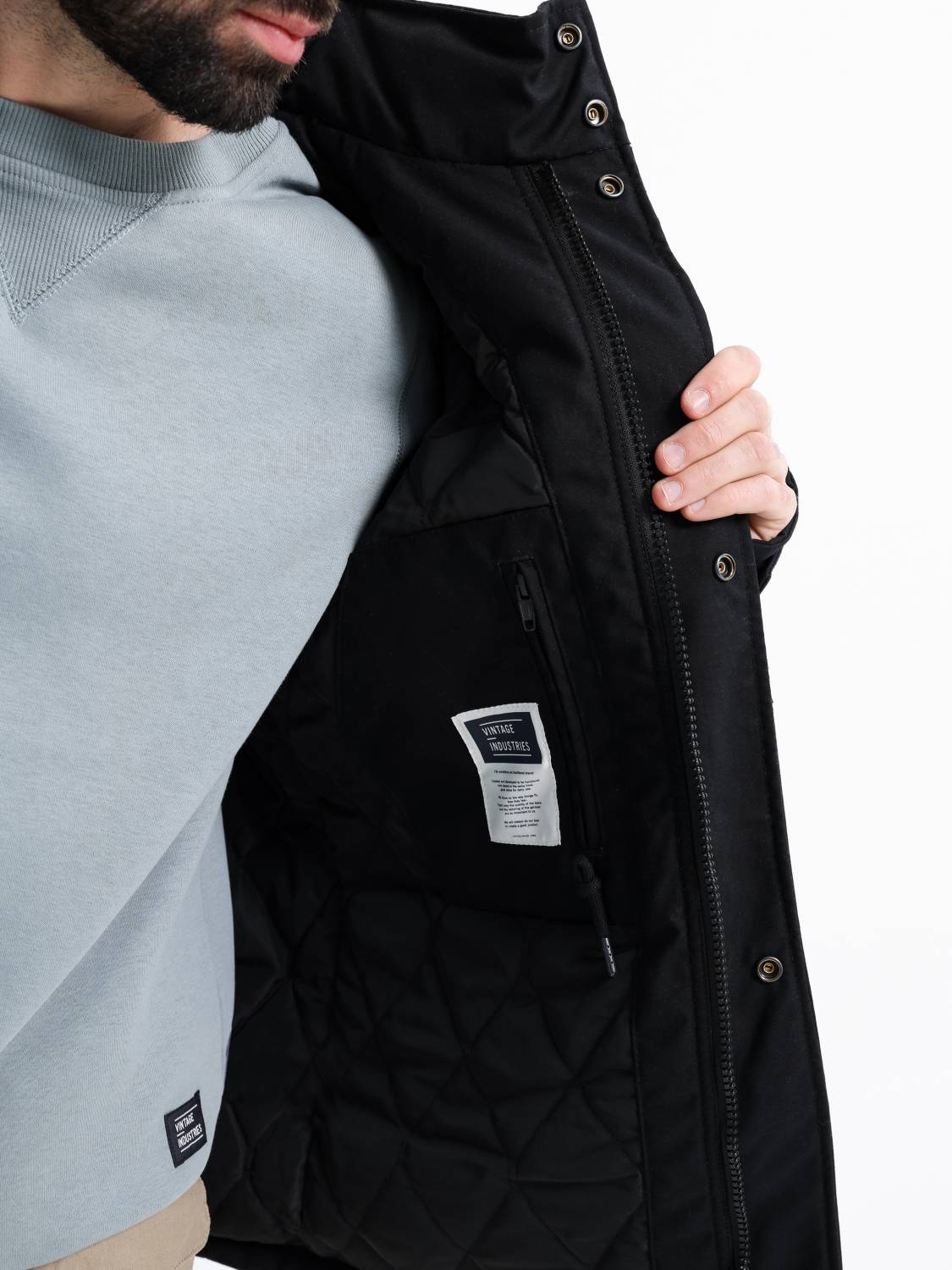 Куртка утепленная мужская "Brent" (Black) Vintage Industries