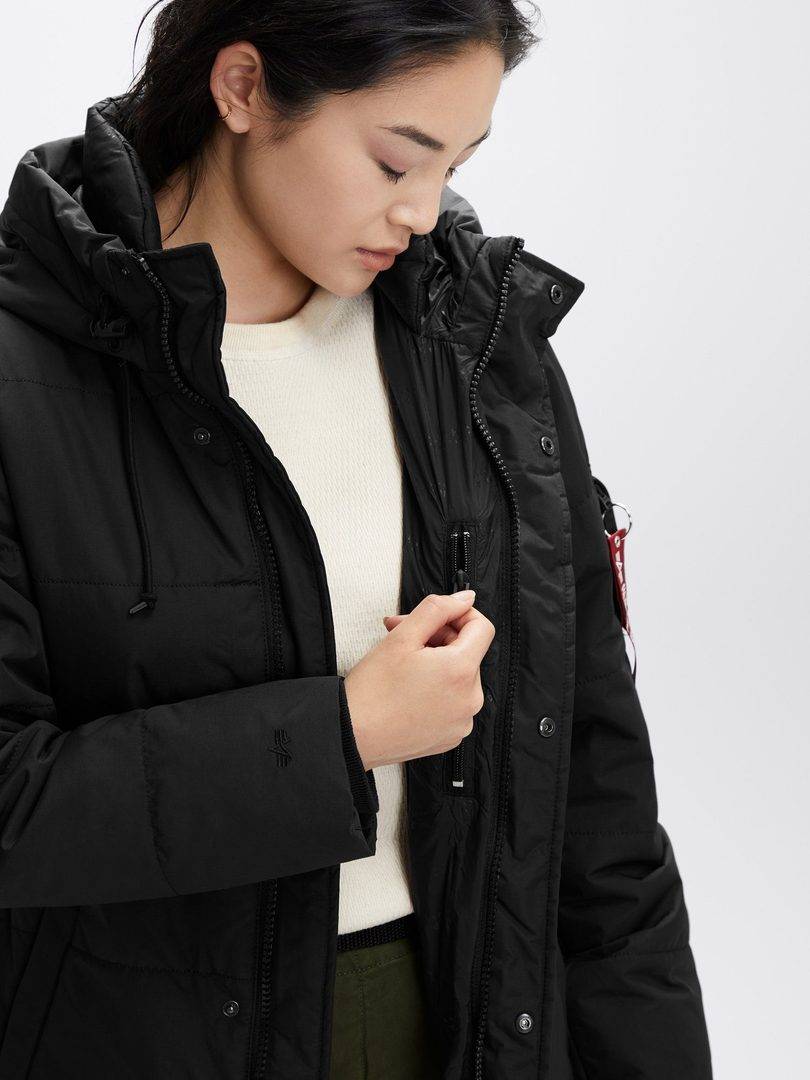 Куртка / Парка теплая женская "Sierra Primaloft" (Black) Alpha Industries